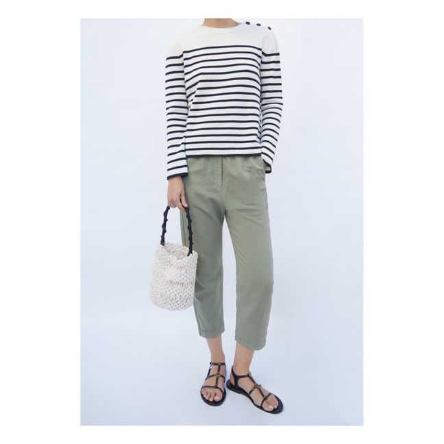Pantaloni Fortin in cotone e lino | Verde oliva