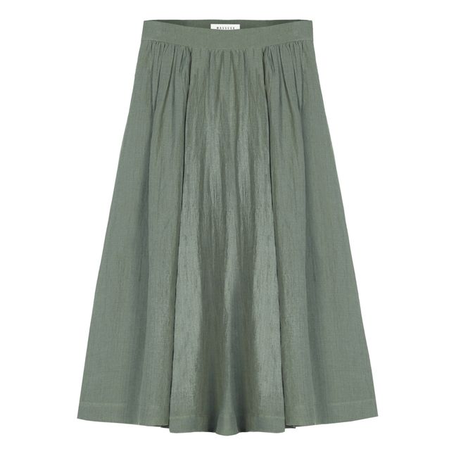 Flavia Linen Skirt | Khaki