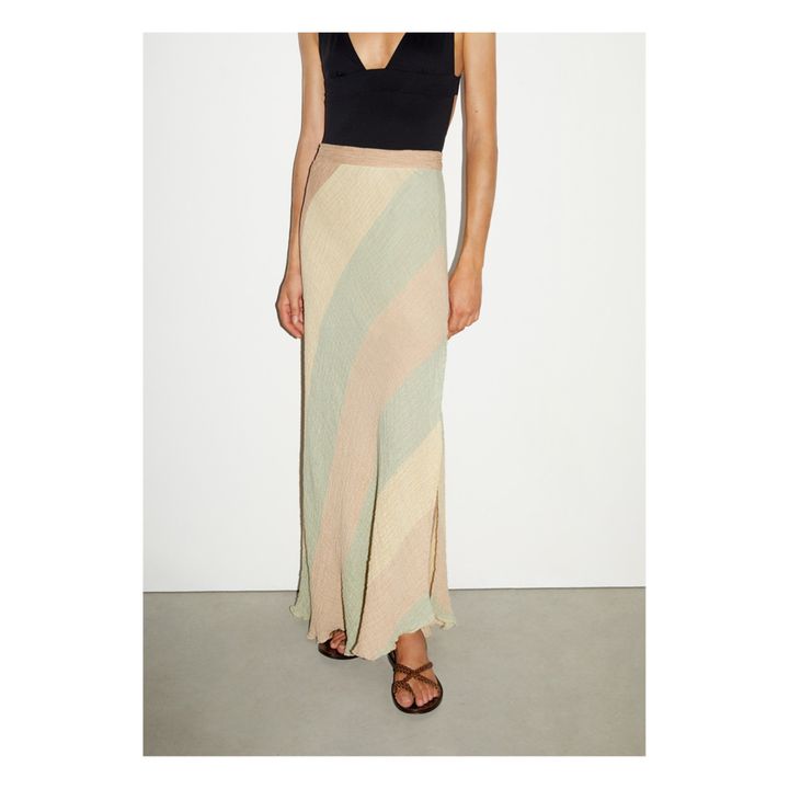 Bibenca Linen Skirt | Verde agua- Imagen del producto n°1