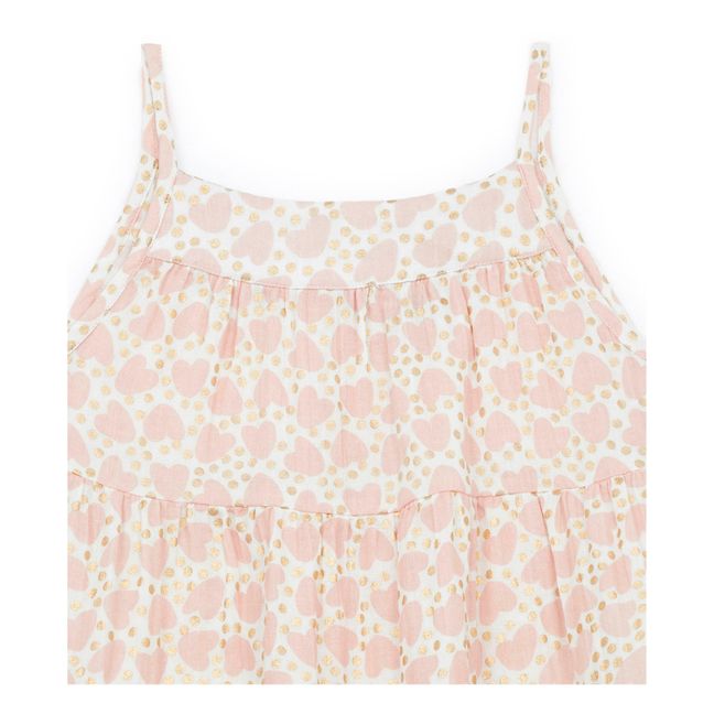 Calypso Organic Cotton Muslin Sleeveless Dress | Pale pink