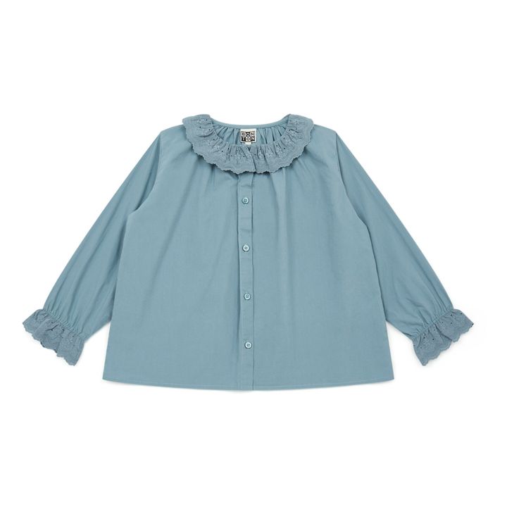Avril Blouse | Grey blue- Product image n°0