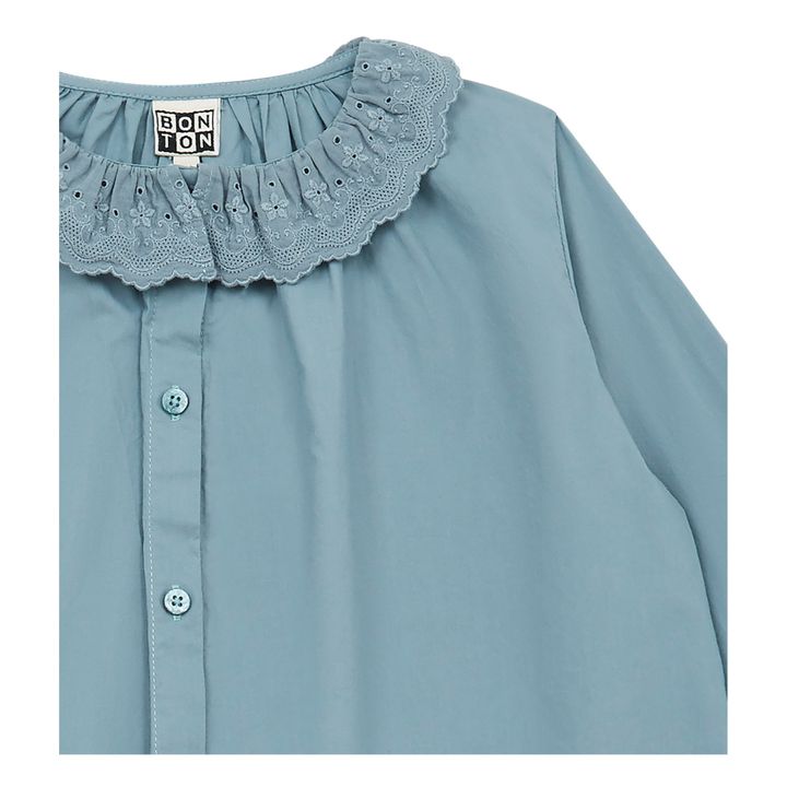 Avril Blouse | Grey blue- Product image n°2