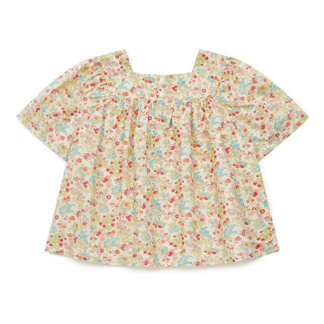 Exclusive Elisha Liberty Print Blouse | Ecru