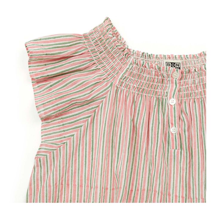 Perrett Striped Blouse | Pink- Product image n°1