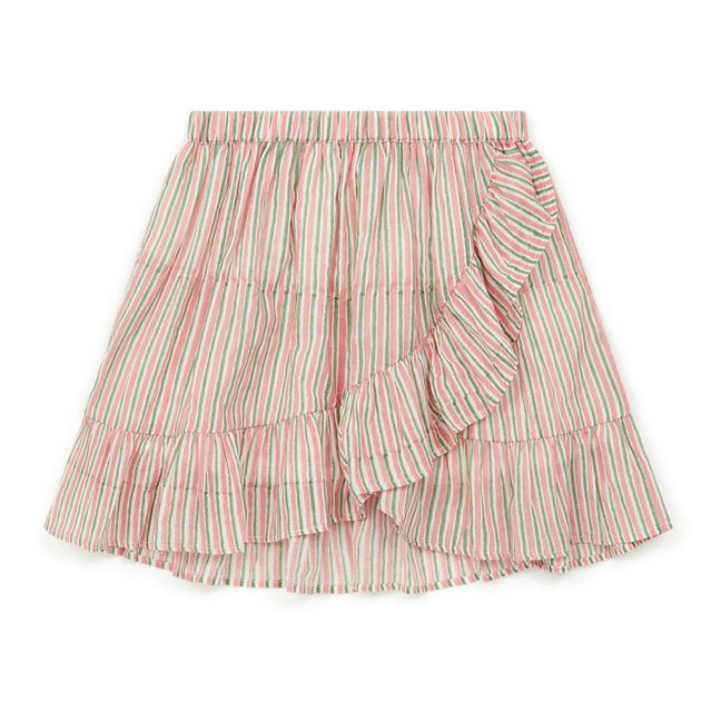 Bailey Striped Frill Skirt | Pink