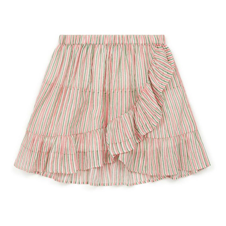 Bailey Striped Frill Skirt | Pink- Product image n°0