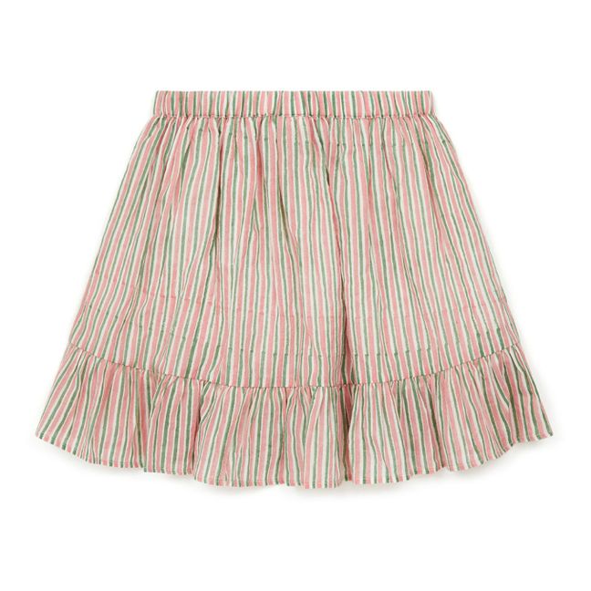 Falda de rayas con volantes Bailey | Rosa