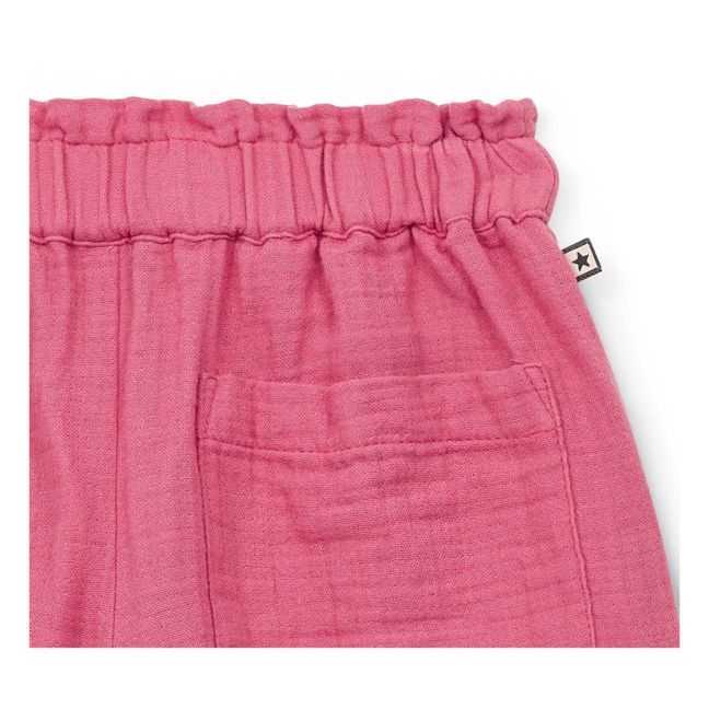 Shorts in garza di cotone organico Galaxy | Rosa