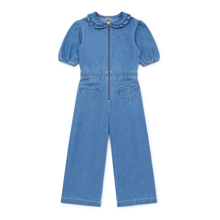 Ginette Lightweight Denim Romper | Denim blue- Product image n°0