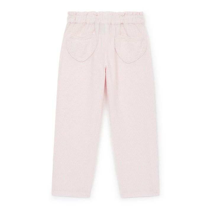 Duck Striped Seersucker Pants | Pale pink- Product image n°0