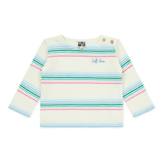 Sweat Léger Coton Bio Rainbow | Ecru