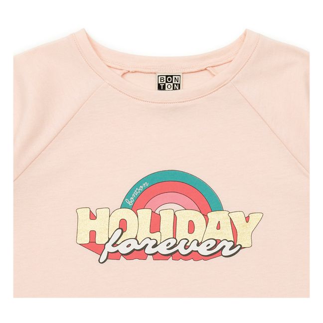 Organic Cotton Holiday T-Shirt | Pale pink