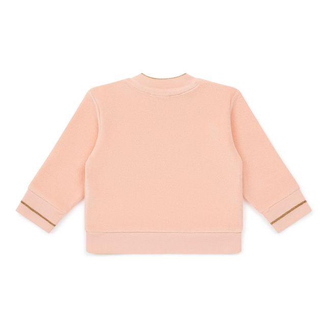 Sweat Eponge Velours Liberty | Rose pâle