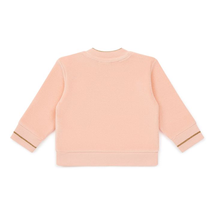 Liberty Velvet Teddy Sweater | Pale pink- Product image n°2