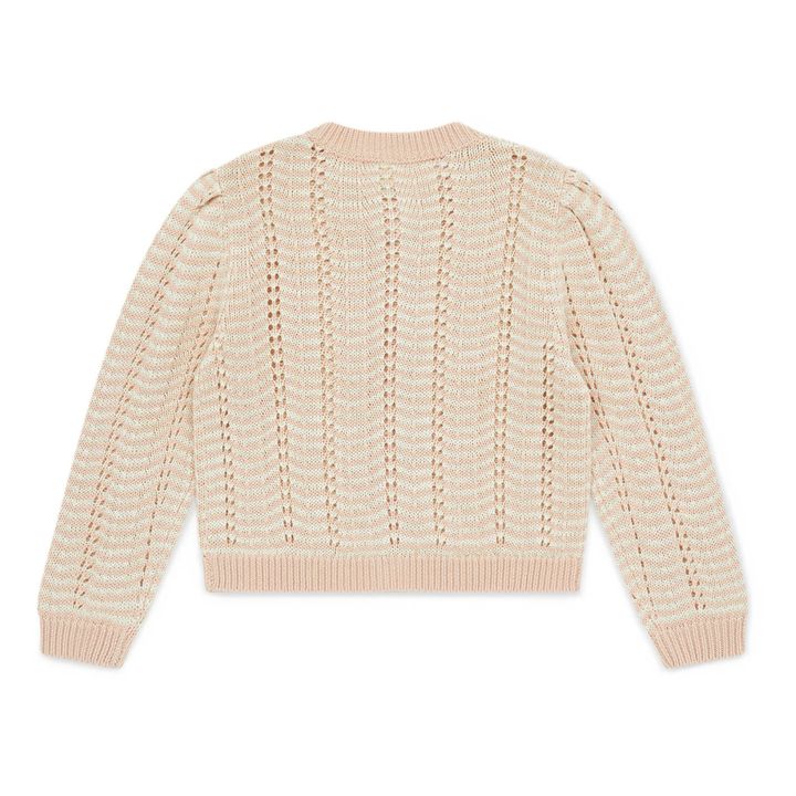 Cárdigan calado de lúrex Tiffany | Rosa Palo- Imagen del producto n°2