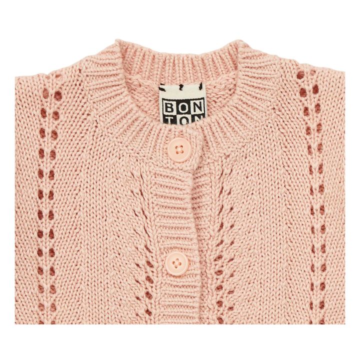 Strickjacke Ajour Tiffany | Blassrosa- Produktbild Nr. 1