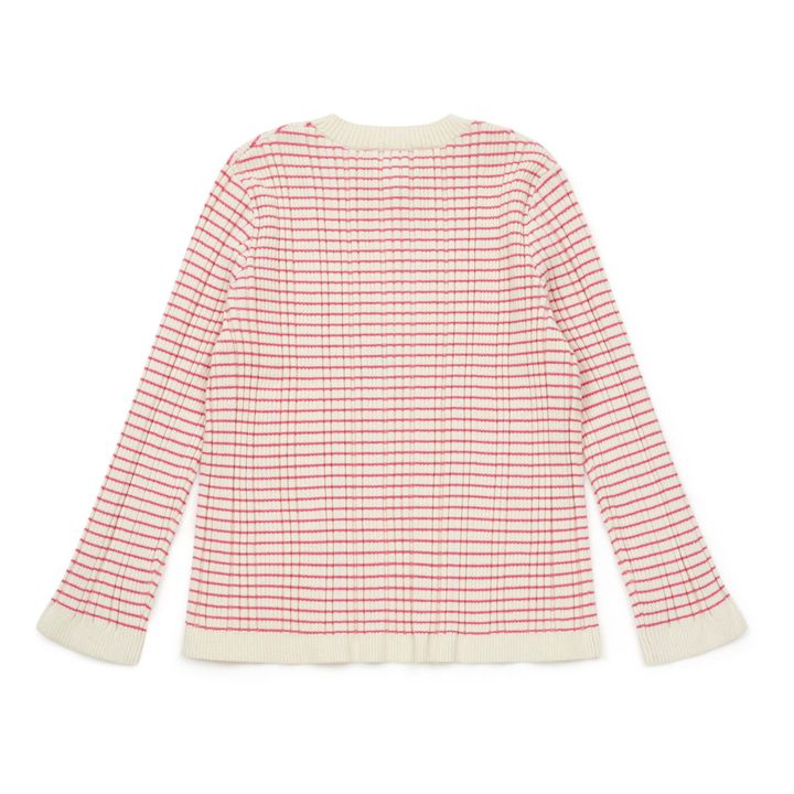 Girly Stripe Ribbed Jumper | Ecru- Product image n°2