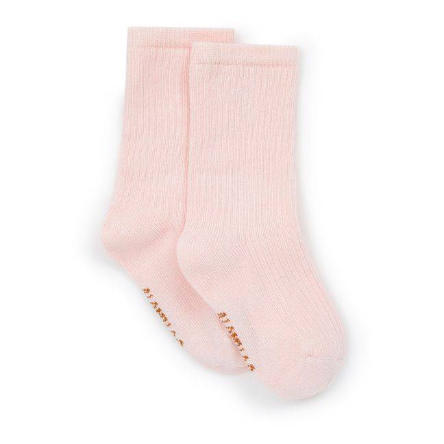 Ribbed Socks | Pale pink