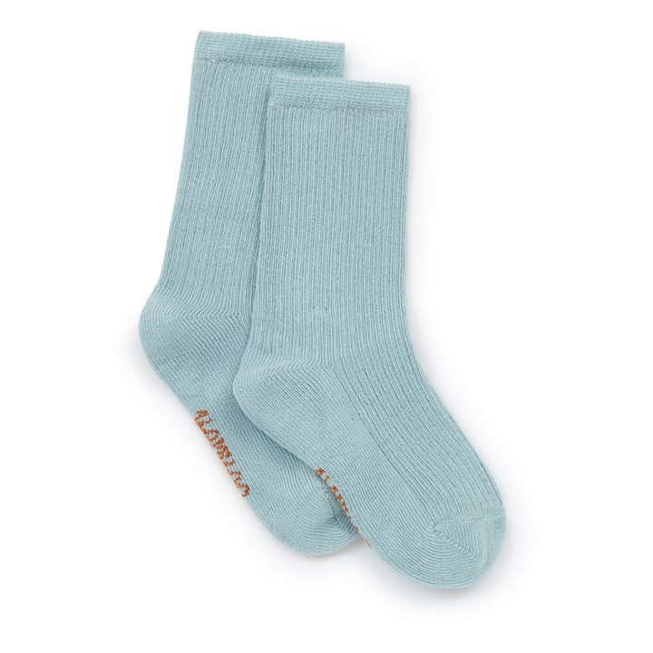 Gerippte Socken | Graublau- Produktbild Nr. 0
