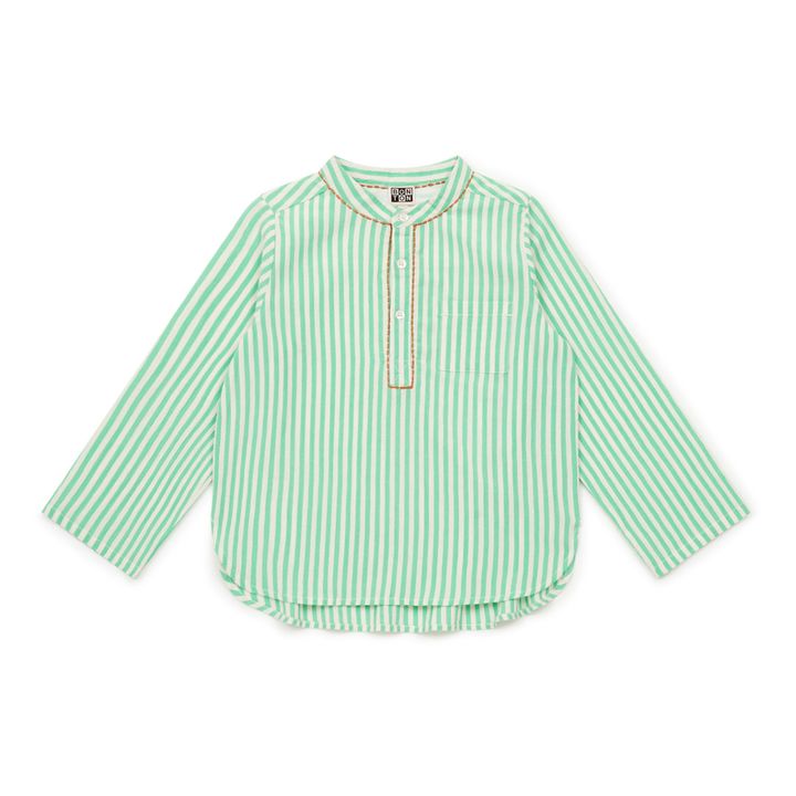 Kurta a rayas Nasser | Verde- Imagen del producto n°0