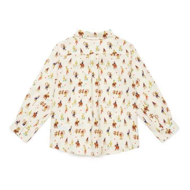 Paname Organic Cotton Fabric Shirt | Ecru