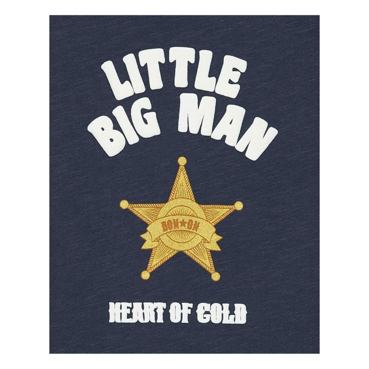 T-Shirt Bio-Baumwolle Little Big | Blau Strum- Produktbild Nr. 2