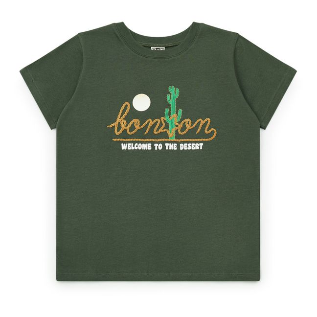 T-Shirt aus Bio-Baumwolle Welcome | Khaki