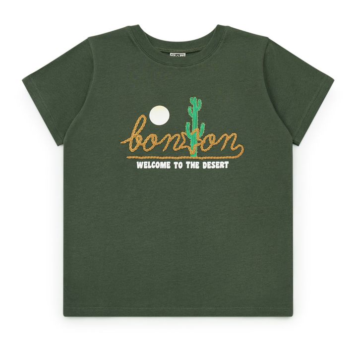 Camiseta de algodón ecológico Welcome | Verde Kaki- Imagen del producto n°0