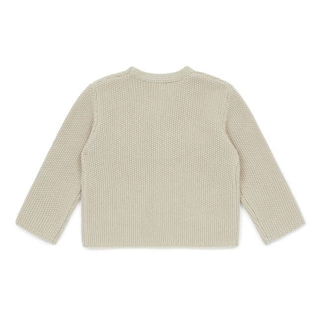 Cárdigan de algodón orgánico con bolsillito | Beige