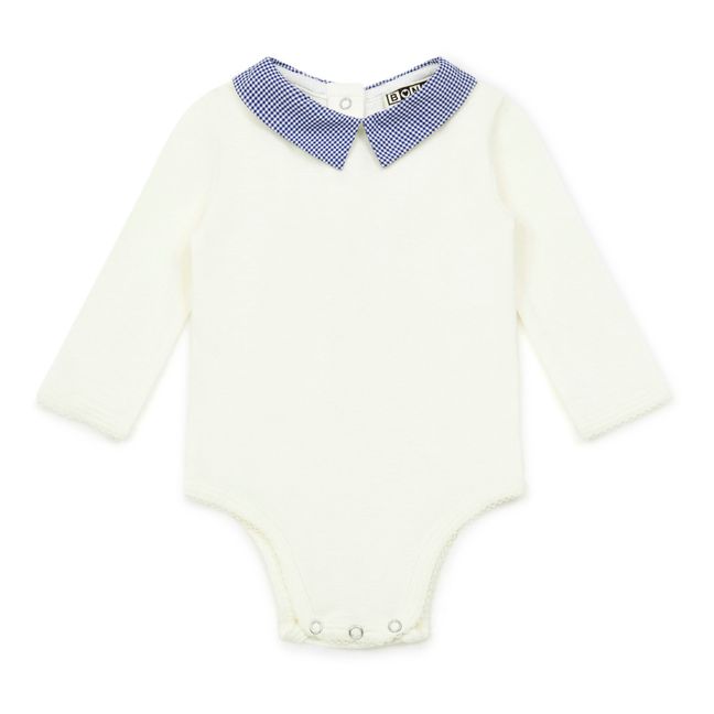 Body Coton Bio Col Vichy | Ecru