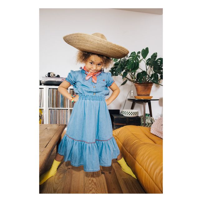 Nopnop Denim Dress | Denim blue