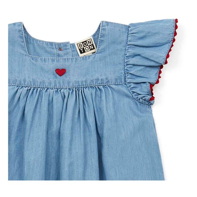 Nopnop Denim Dress | Denim blue