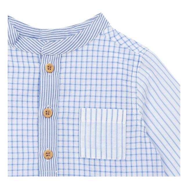 Matt Striped Kurta | Azzurro