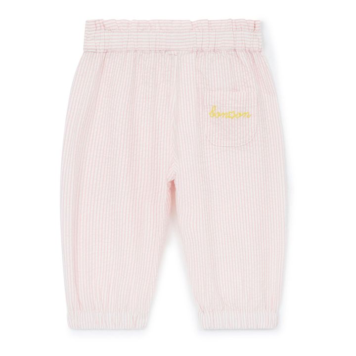 Biscott Seersucker Harem Pants | Pale pink- Product image n°2
