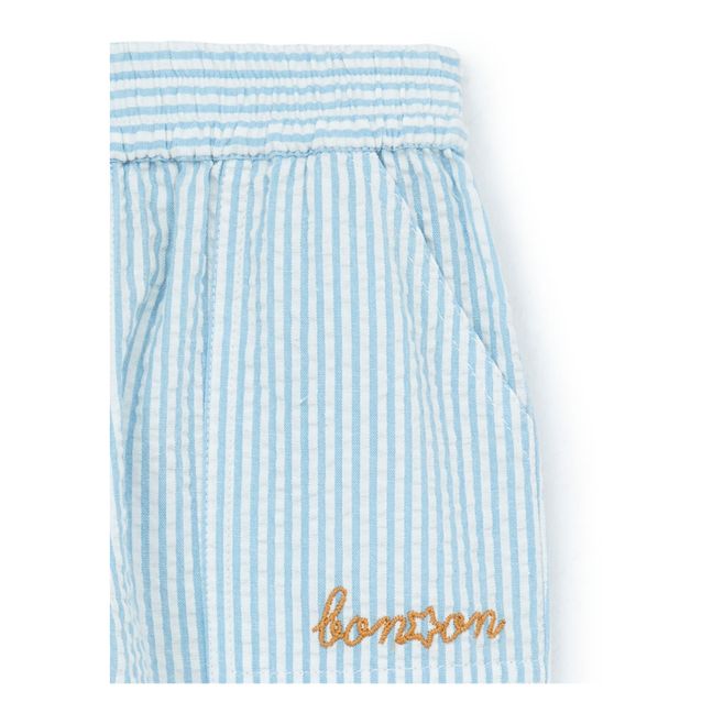Pantalon Seersucker Darius | Bleu