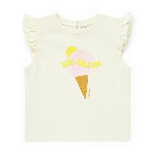 Ice Cream Organic Cotton T-Shirt | Ecru