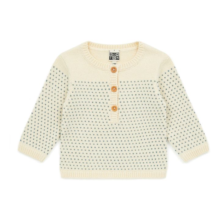 Plume Button-Up Jumper | Ecru- Product image n°0