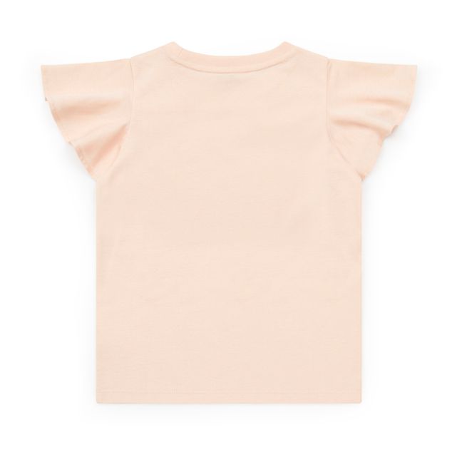 Frill Sleeve T-Shirt | Pale pink