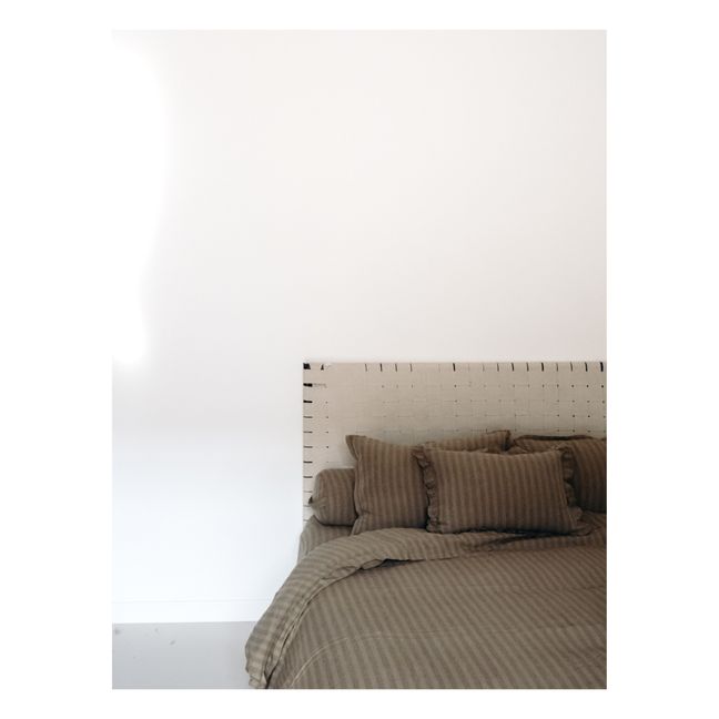 Housse de couette Sandhills en lin | Marron