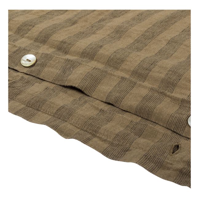 Housse de couette Sandhills en lin | Marron