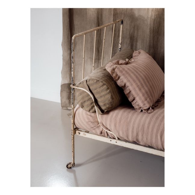 Housse de coussin Sandhills volantée | Brun roux