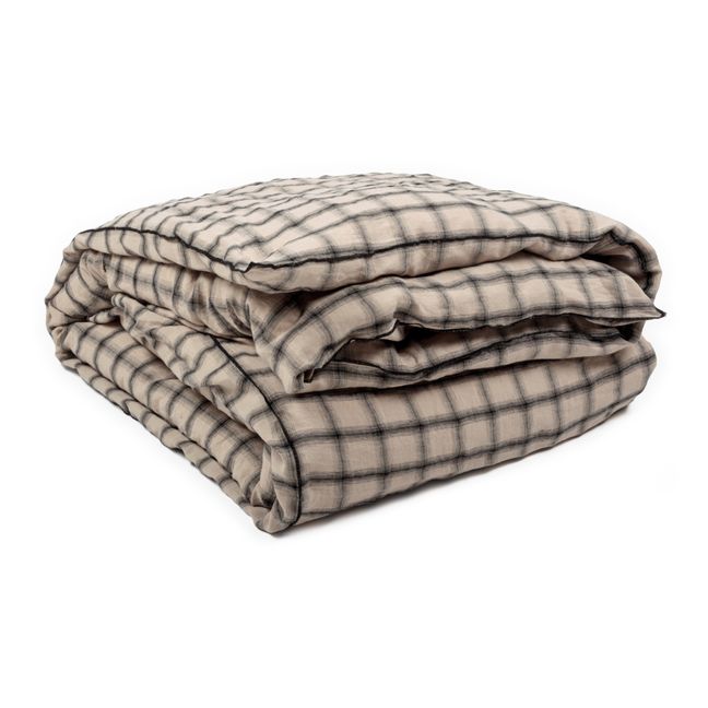 Highland Washed Linen Duvet Cover | Beige pink