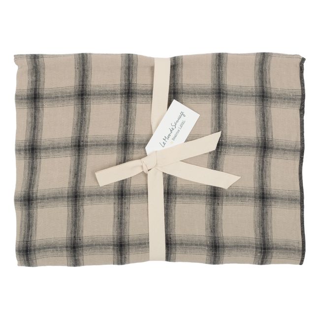 Highlands Washed Linen Pillowcase | Beige pink