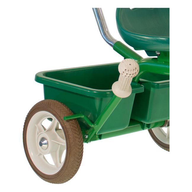 Triciclo con box di trasporto e barra | Verde