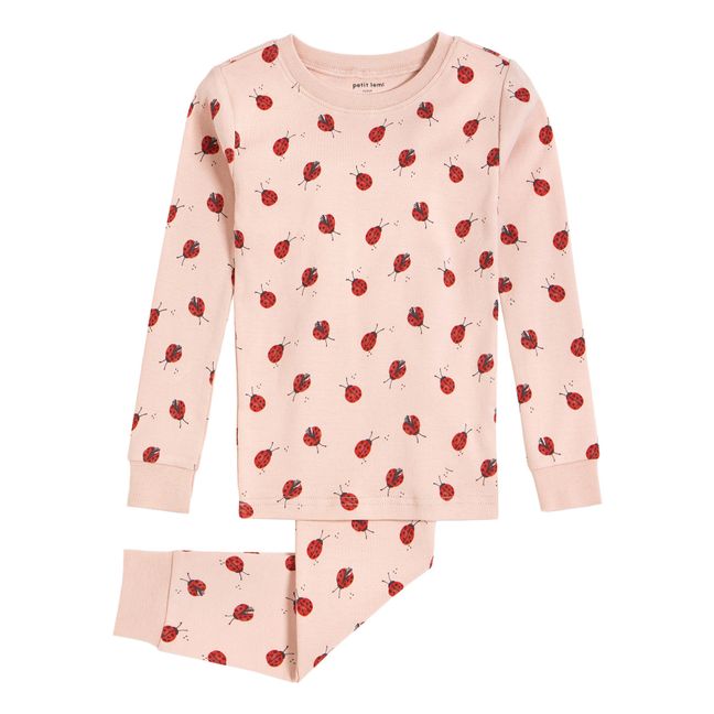 Pyjama Coton Bio Coccinelles | Rose pêche