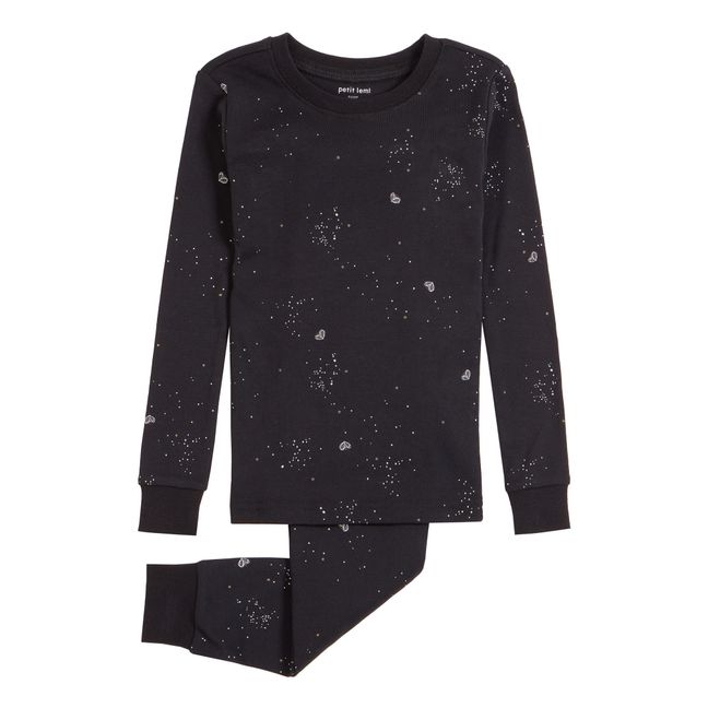 Organic Cotton Lightning Buds Pajamas | Negro