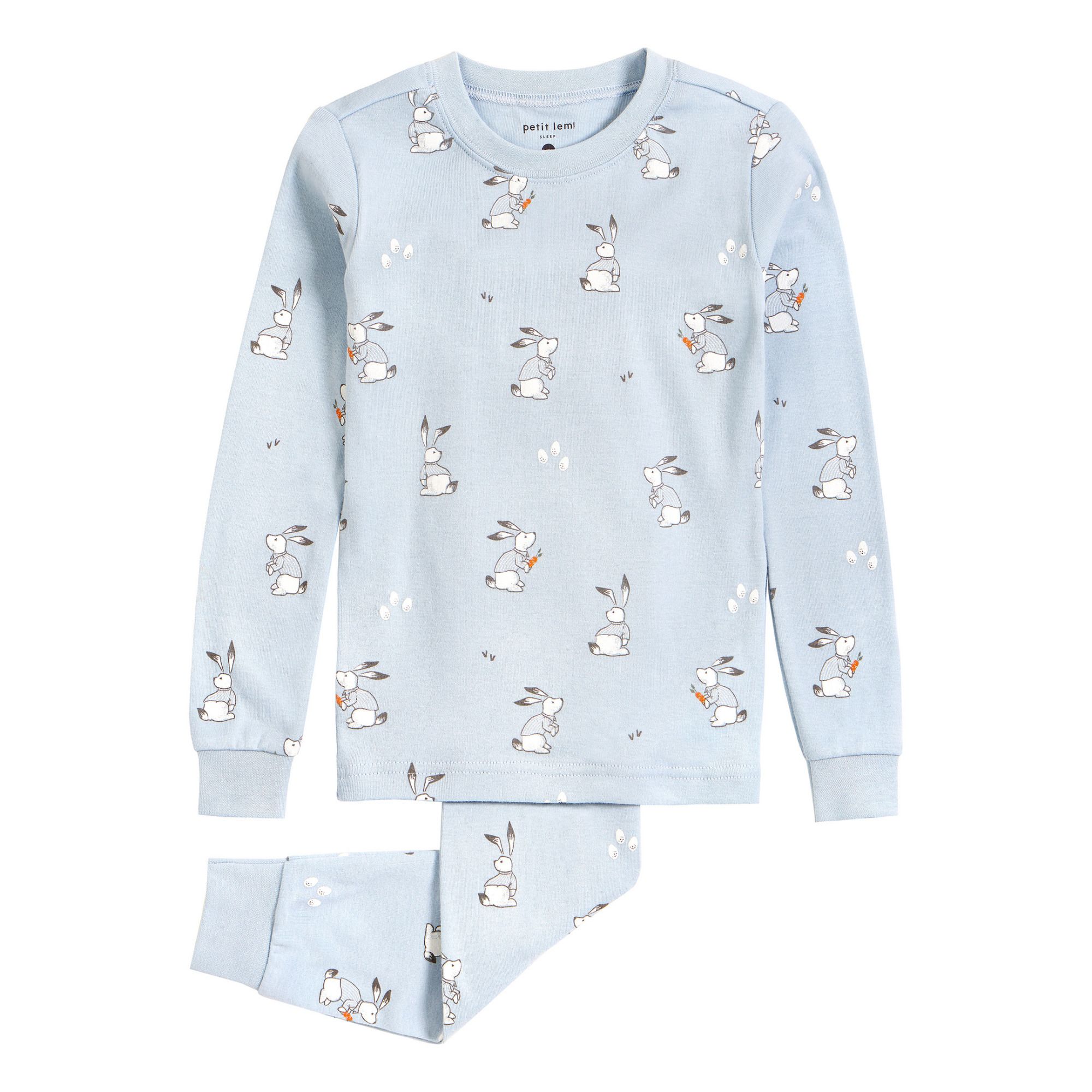 Pyjama Femme En Coton Molletonné - Motif Lapin Bleu - Taille Regular - Neuf Avec étiquettes