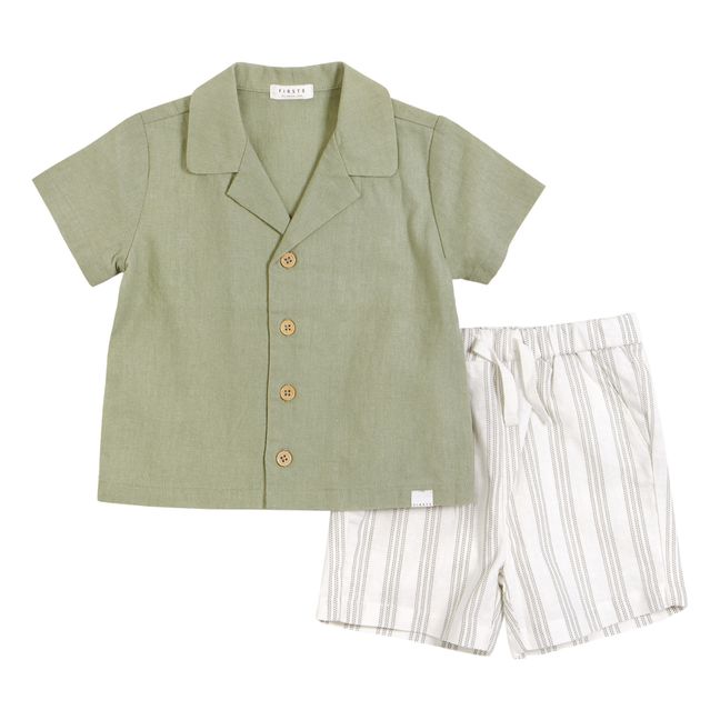 Conjunto camisa y pantalón corto | Salvia