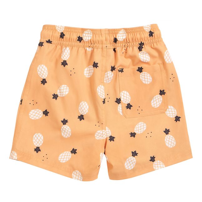 Badehose recyceltes Polyester Ananas | Gelb