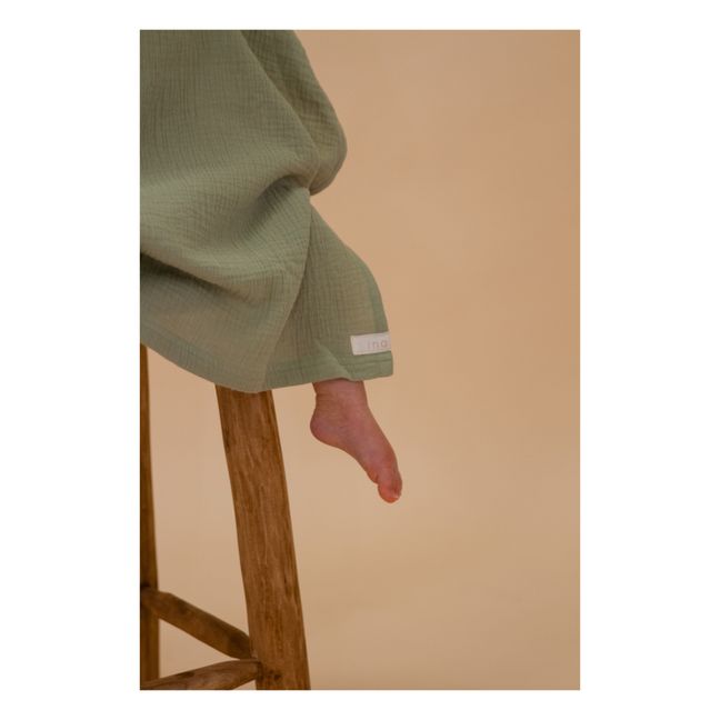 Poncho Gaze aus Baumwolle Lepos | Salbei